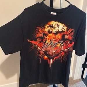 SLAYER HANES SHIRT ADULT LARGE WORLD TOUR 2010